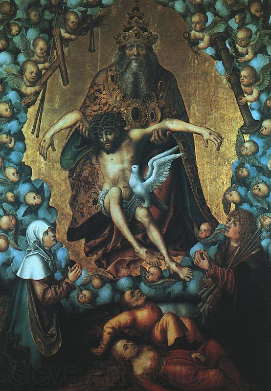 Lucas  Cranach The Trinity France oil painting art